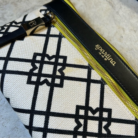 Spartina cross-body purse - black green and white - Picture 3 of 7